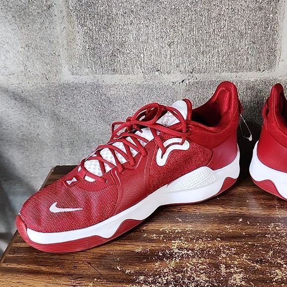 Nike PG 5 TB Promo University Red White DM5045 603 Paul George Mens Size 15 - Picture 11 of 12